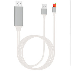 Apple Lightning to HDMI High-Definition Mirror Cable, Mobile to TV Screen Mirroring Cable, 1080P