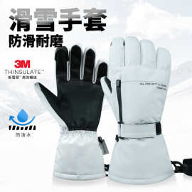 新款五指3M新雪丽棉滑雪手套防水保暖耐磨可触屏冬季男女五指手套