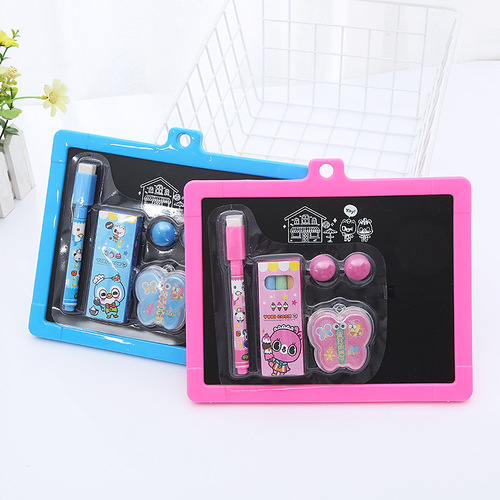 Cross-border wholesale convenient wall-mounted magnetic writing board, double-sided small blackboard with magnetic cartoon mini children's drawing board