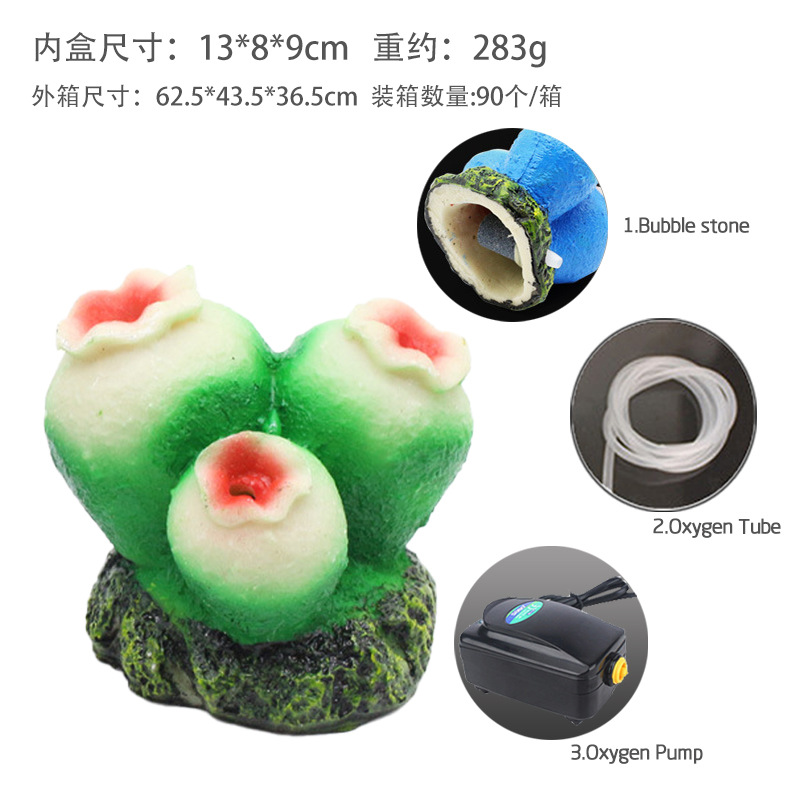 Tubo de oxígeno con bomba de aire de polipasto verde