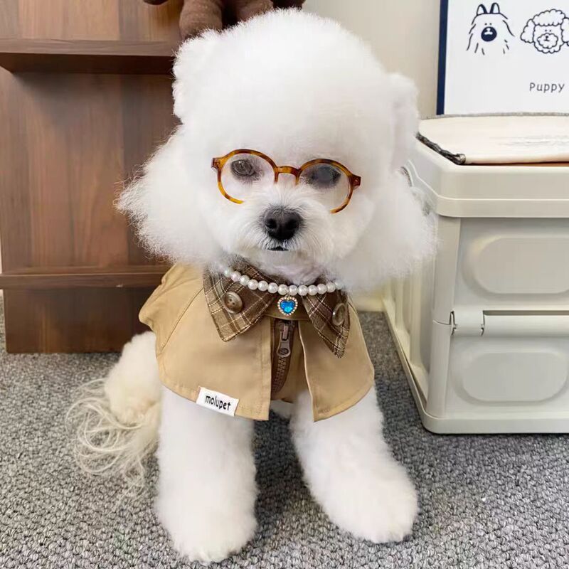 ペット服 秋冬 英国風 レトロコート ウインドブレーカー 小型犬・中型犬 ビション フリーゼ ウエストハイランド 猫 犬 ウインドブレーカー|undefined