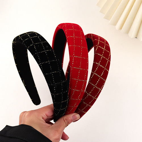 Korean Version Thickened Water Diamond Hair Clip for Women, Ins Trendy Crown High Hair Band, Fashionable Headband for Outdoors and Vlogging, Versatile Hair Accessory