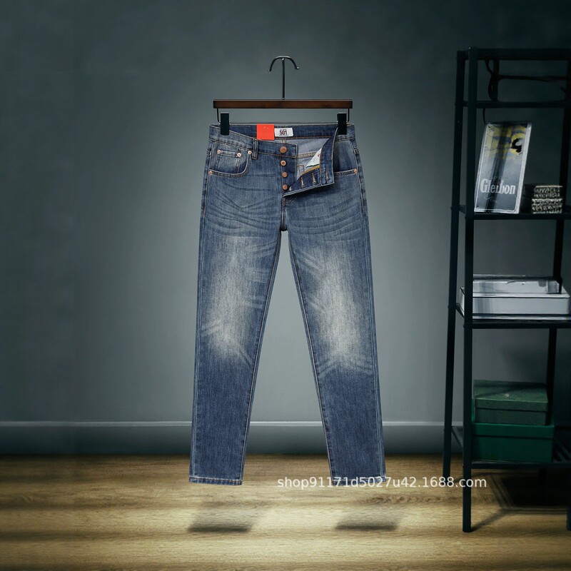 Lvs American Style 511 Straight-Leg Jeans 505 Loose Fit Men's 501 Button Style Classic Style Washed 505 Casual Pants Lvs American Style 511 Straight-Leg Jeans 505 Loose Fit Men's 501 Button Style Classic Style Washed 505 Casual Pants