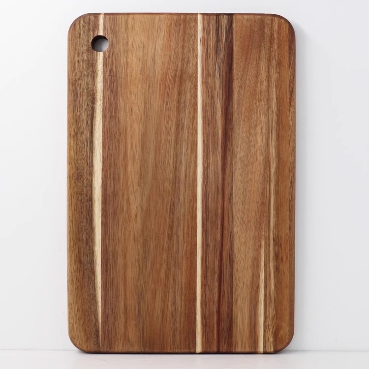 Tabla de cortar de madera tabla de cortar tablero de ocupación corte de madera de acacia tablero de frutas tablero de suplemento de alimentos sin pintura gran tabla de corte rectangular de madera