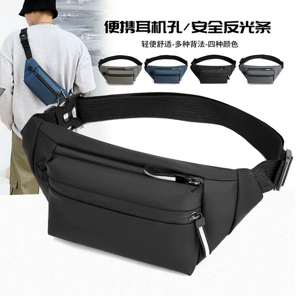 Cross-border waist bag men's multi-functional men's chest bag outdoor sports messenger bag casual waterproof mobile phone waist bag men