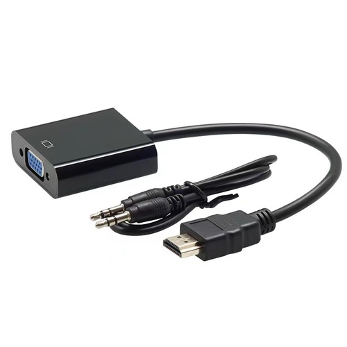 HDMI to VGA audio converter cable, TV to computer adapter, HDMI to VGA adapter, high-definition cable