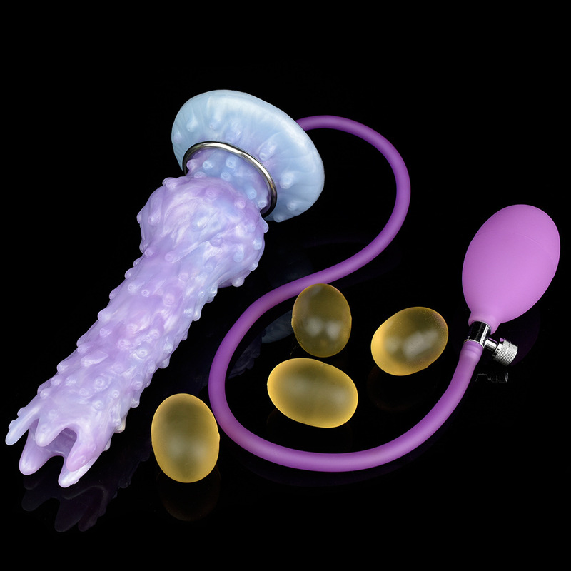 Liquid silicone inflatable ovitrap anal plug soft men's and women's self-made ice hockey gay sex toys