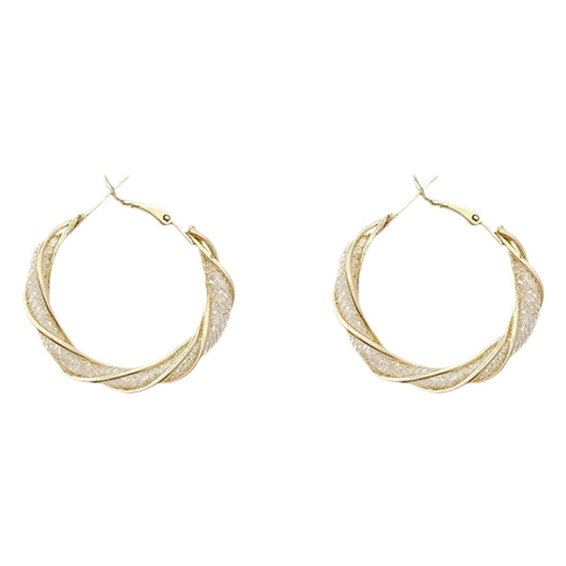 Estilo coreano 925 aguja de plata de alta calidad pendientes larga luz de lujo simple personalidad diamante Stud pendientes de temperamento femenino borla