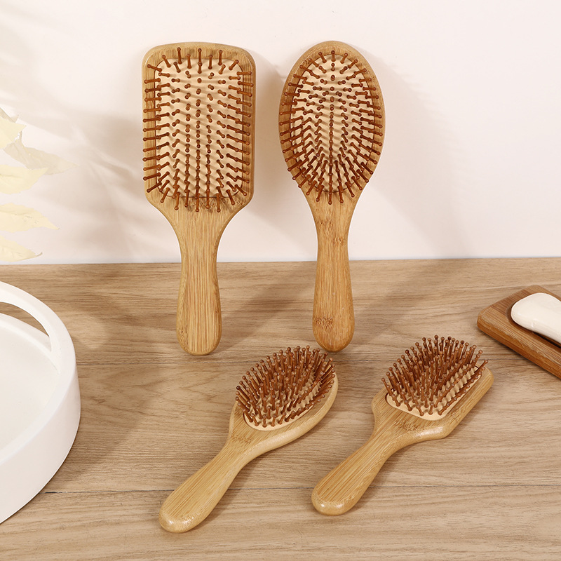 Bamboo wood air cushion comb hair care styling comb scalp massage health care air bag comb smooth hair straight hair large board comb