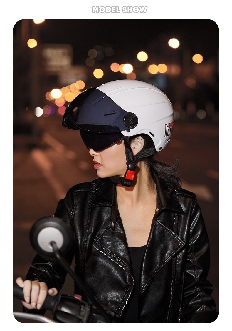 3C Certified Mustang-Style Motorcycle Large Helmet, New National Standard, Unisex Electric Vehicle Summer Safety Helmet