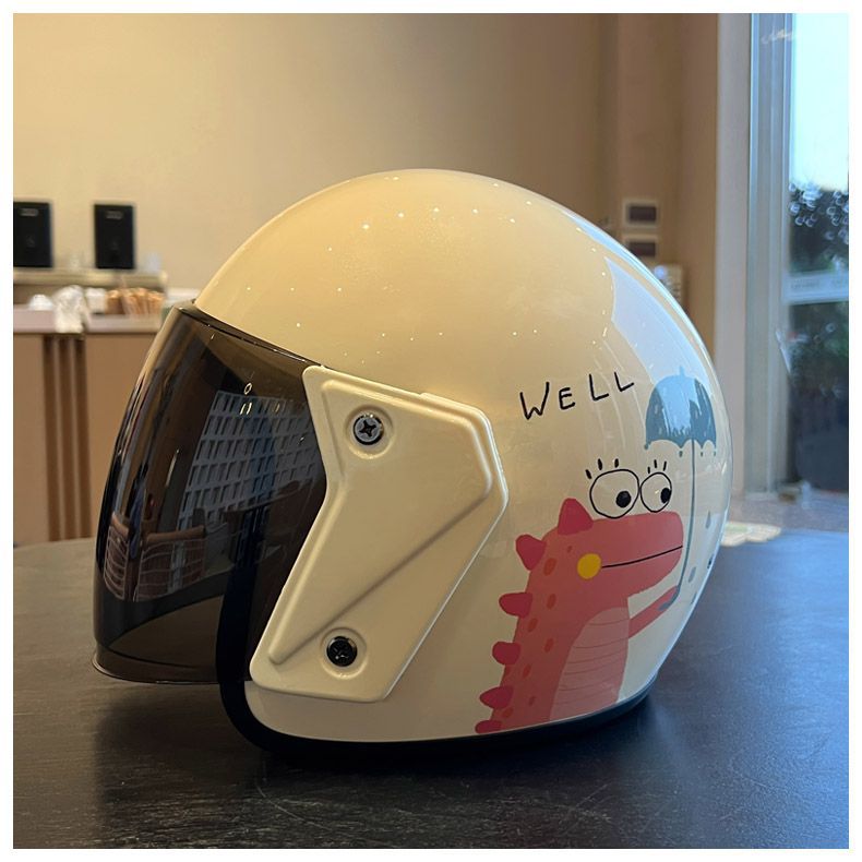 Winter 3C Certified Electric Motorcycle Helmet Cute Scooter Safety Warm