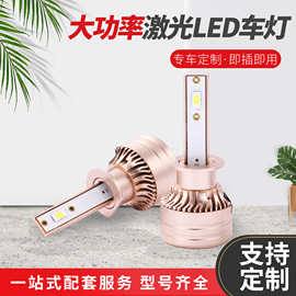 车灯批发土豪金色系TF-H1隔水不惧高温激光LED车灯现货即插即用款