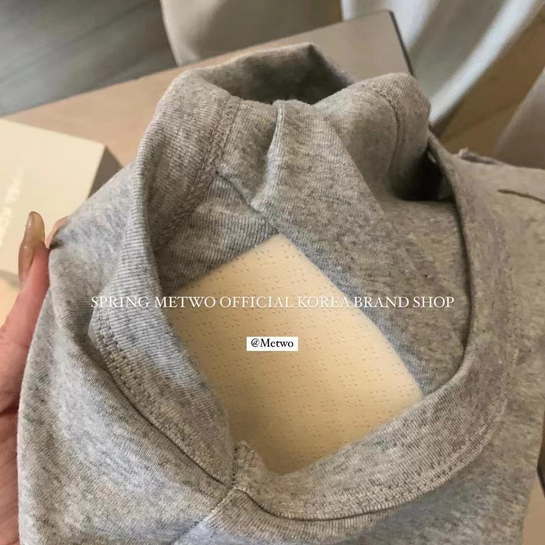 METWO camisola en forma de I en vivo de látex sin costuras slim fit con almohadilla en el pecho belleza espalda chaleco envuelto pecho desgaste exterior