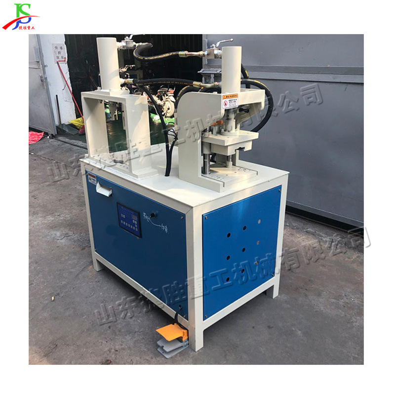 Máquina de corte de ángulo hidráulico de doble estación de 90 grados máquina de plegado de ángulo de tubo de acero inoxidable Barandilla de escalera red antirrobo máquina de corte de ángulo automático