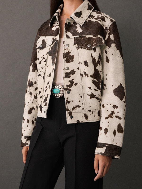 Irregular Pattern Faux Horsehair Short Jacket with Lapel, European and American Cross-Border Autumn New Long-Sleeve Single-Breasted Multi-Button Jacket