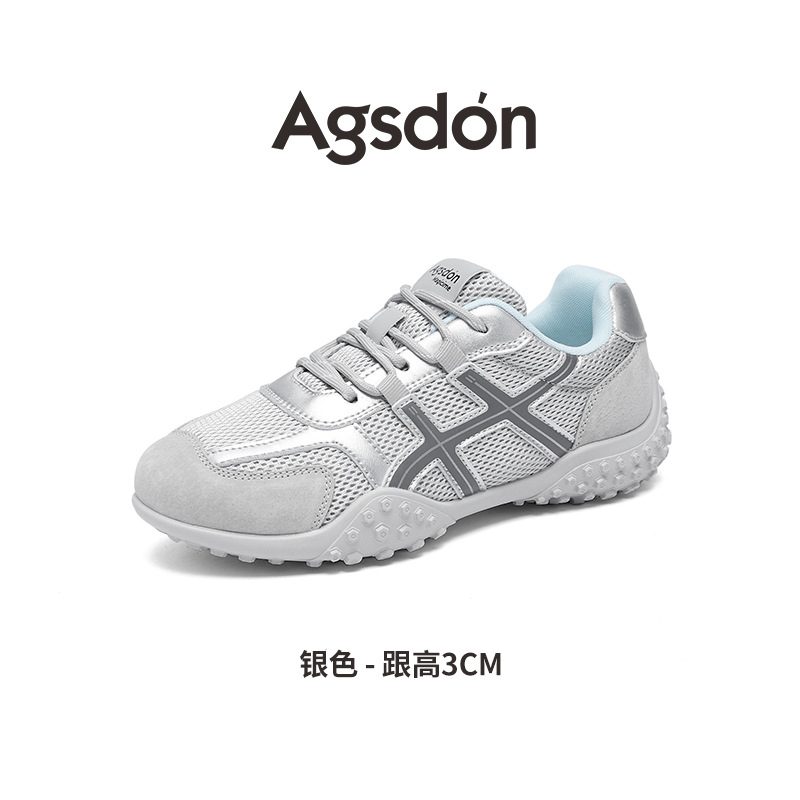 Augu Shi Dengde zapatos de entrenamiento para mujeres 2025, nuevo estilo de ballet retro de otoño, zapatos deportivos casuales de suela gruesa Agan