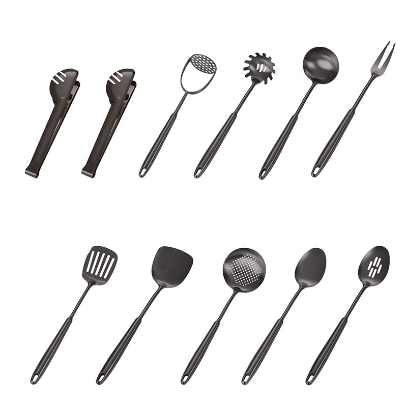 Amazon cocina de acero inoxidable guisado de fideos de pesca lengua cuchara de carne tenedor de patata conjunto de regalo