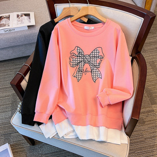 200/350kg plus fat large super plus size 300kg loose autumn sweater bust/150/160-6033