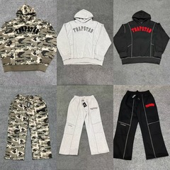 美潮Trapstar徽标刺绣logo拼接撞色风衣夹克百搭男女情侣外套套装