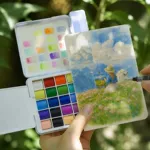 便携固体水彩颜料套盒初学者20色套装学生绘画神器水笔美术用工具
