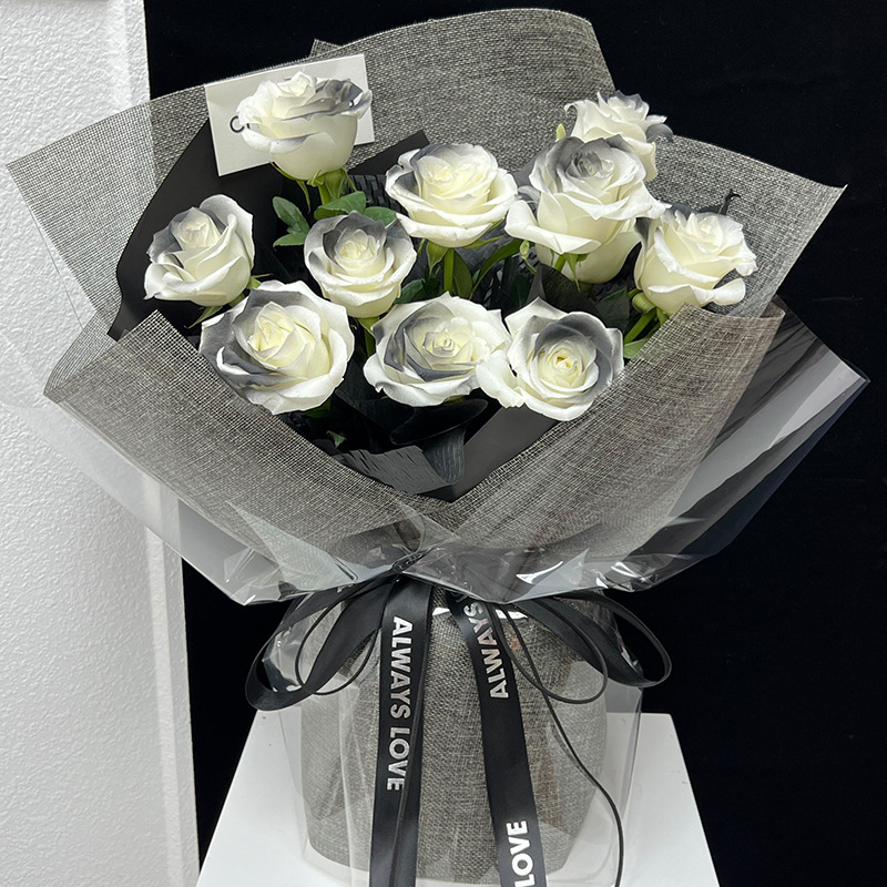 Papel de embalaje de lino colorido al por mayor lino material de embalaje de flores floral papel de embalaje de flores