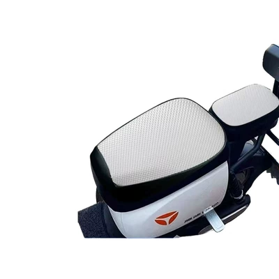 Motorcycle cushion Seat Cover, Waterproof, Sun-Proof, Universal - new-national-standard-silver-square-diamond-front-seat-cover-rear-seat-cover