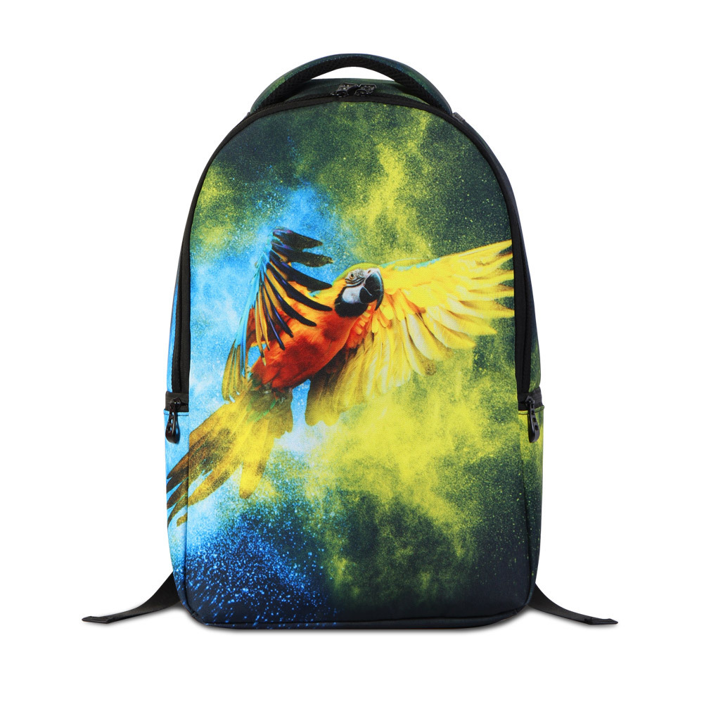 Tablet laptop backpack pattern Custom casual student bag thermal transfer light mountaineering bag travel bag