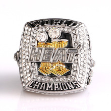NBA 篮球 2013迈阿密热火队詹姆斯冠军戒指 男士镶钻指环厂家直销