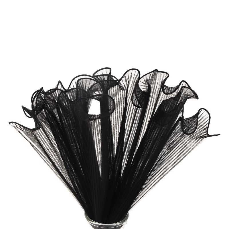 Жемчужная распылительная пряжа, цветочная упаковка, материал «сделай сам», сетчатый край, волнистая пряжа, букет, декоративные цветочные складки