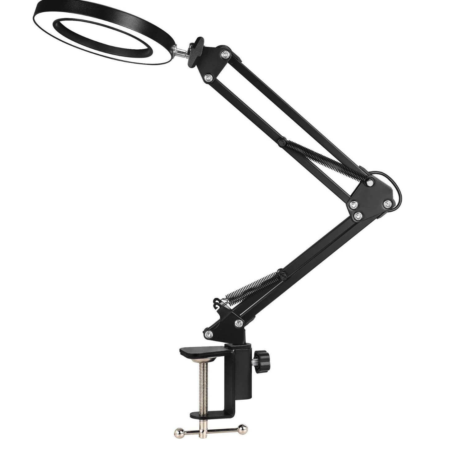 Magnifying glass for eyelashes for manicure, work folding handheld teaching reading, table lamp, eyes protection