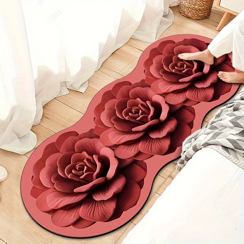 대형 꽃무늬 침대 옆 담요 - 3