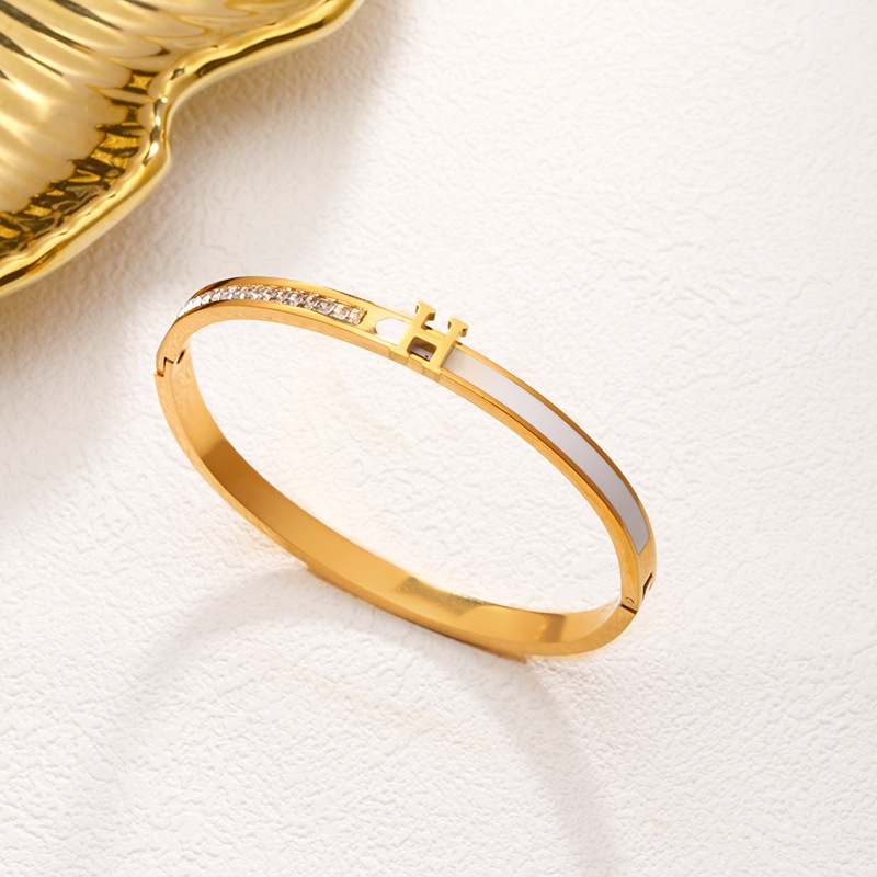 48H 화이트 오일 팔찌 골드