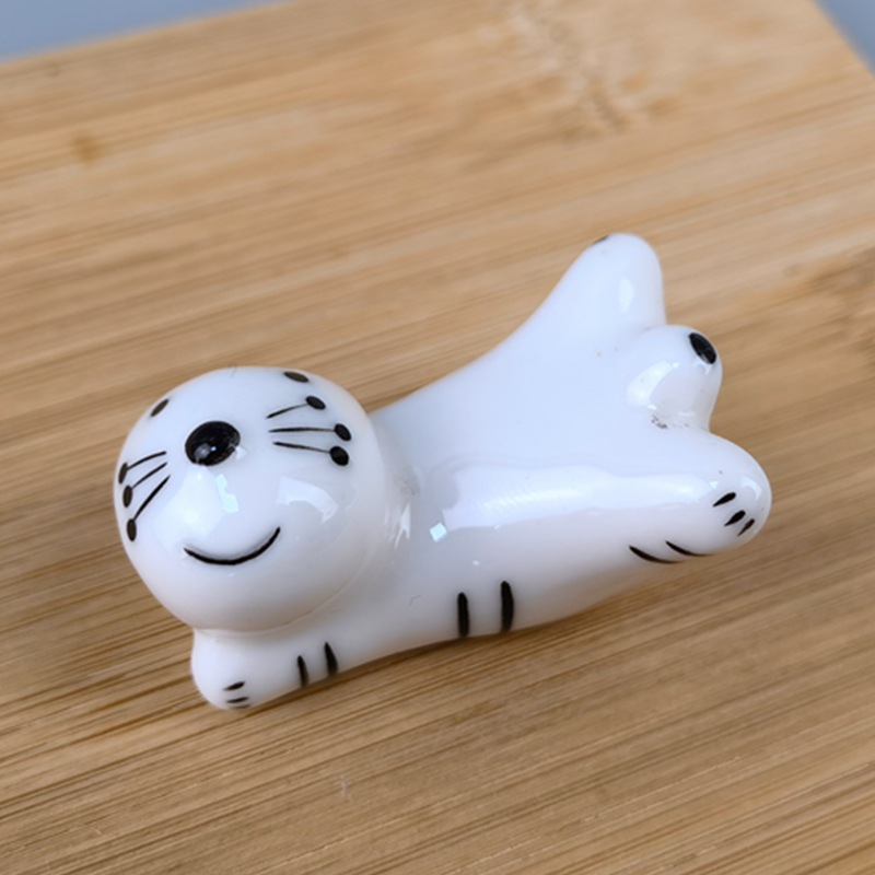 Soporte de palillos de panda de cerámica personalizado, forma de animal, soporte de palillos para el hogar, soporte de palillos, soporte de almohada, zakka, palillos de comestibles japoneses