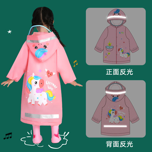 Mumeng children's rain gear set kindergarten baby cartoon waterproof raincoat full body rain boots children's rain boots wholesale