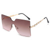 Metal sunglasses, square glasses, lens, gradient, Amazon