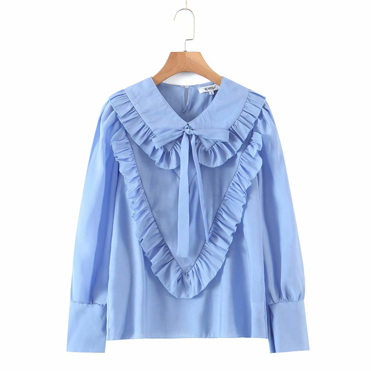 doll collar loose bow tie-up shirt  NSAM32050