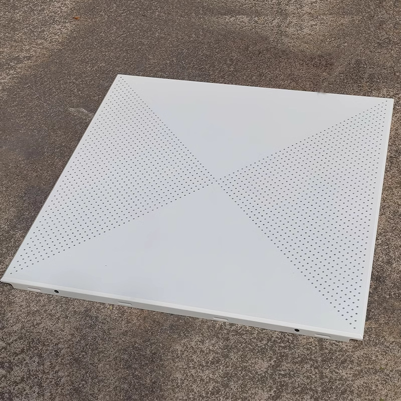 Techo integrado perforado con fuelle de aluminio de orificio completo microorificio 60x60 techo de aluminio de oficina material de techo al por mayor