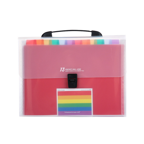 a4 student portable accordion bag rainbow multi-layer classification folder large capacity bill storage file bag wholesale