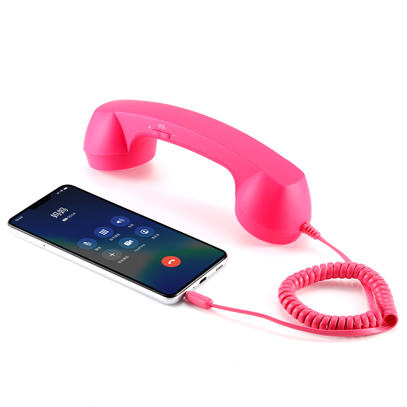 Suministro directo de fábrica en stock regalo de teléfono móvil auricular receptor de teléfono móvil micrófono externo receptor de moda Retro