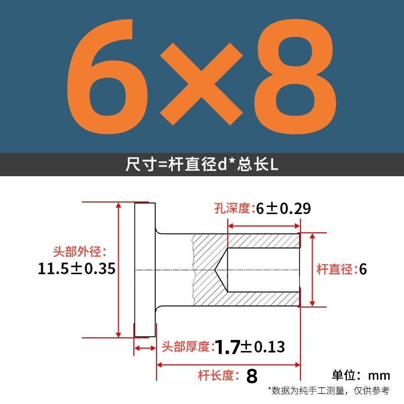 【メーカー直販】GB873GB875 半中空アルミリベット M2-M6 カーリングと開花 大量割引|undefined