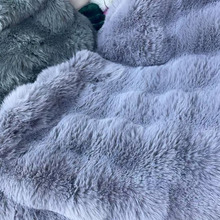 泡泡兔毛绒豆腐块泡泡貂兔毛扎染秋冬时尚外套箱包毛毯毛绒布料