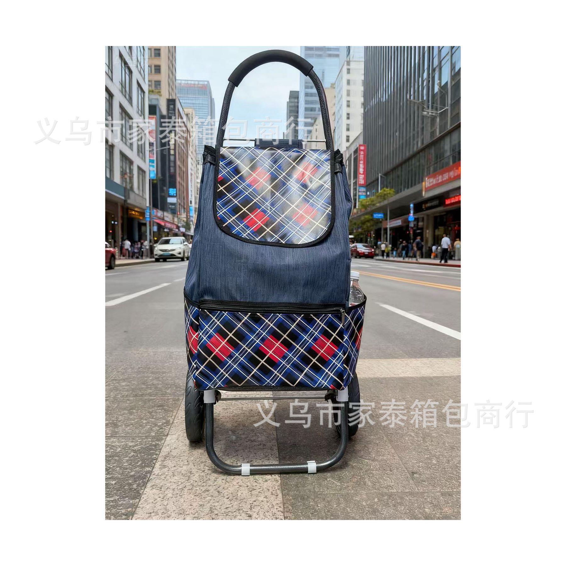 Factory Direct Sales Supermarket Shopping Cart, Foldable Small Trolley, Elderly-Friendly Supermarket Grocery Cart, Stair-Climbing Hand-Pulled Cart
