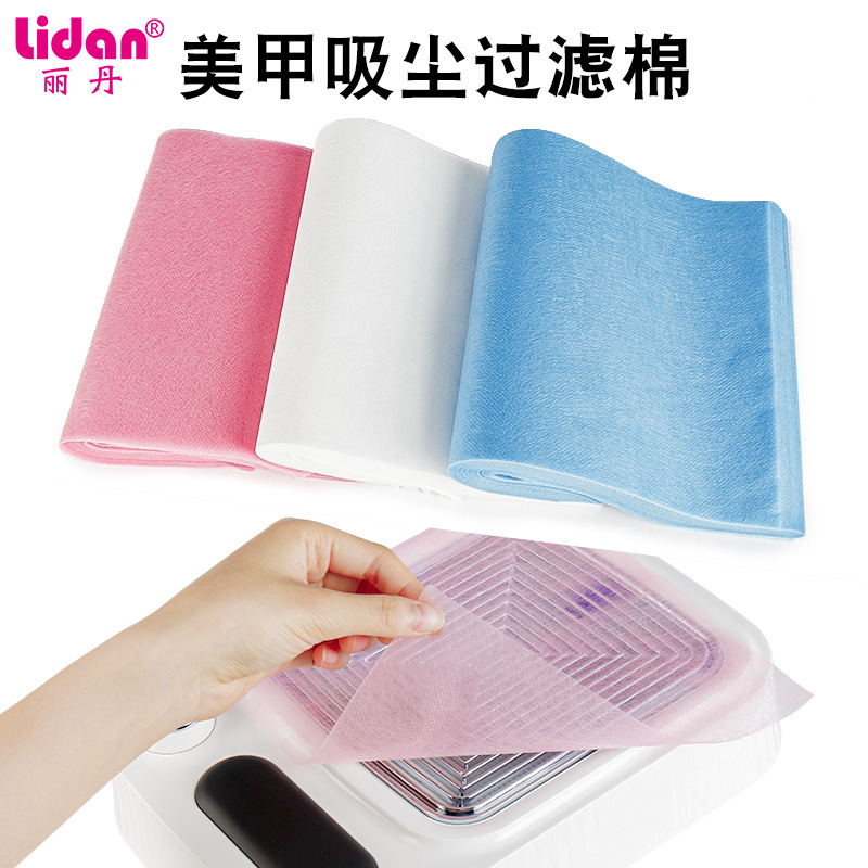 Nail Dust Collector Filter Cotton 100 Pieces Isolation Nail Dust Disposable Filter Cotton Vacuum Cleaner Filter Paper