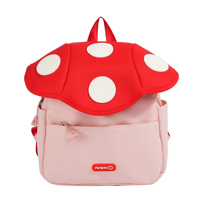 Caricatura encantadora pequeña casa de hongos mochila jardín de infantes mochila para niños al aire libre personalidad mochila