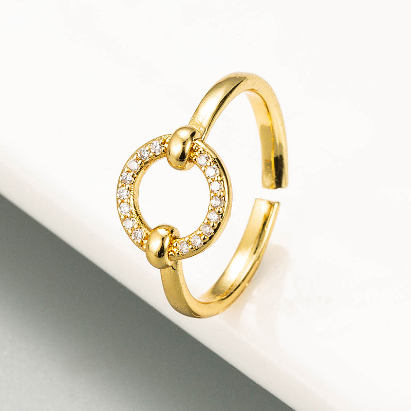 Fashion Micro-inlaid Zircon Open Ring display picture 5