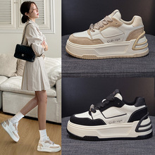 内增高女鞋2025春季新款女鞋百搭厚底板鞋松糕底休闲鞋小白鞋女