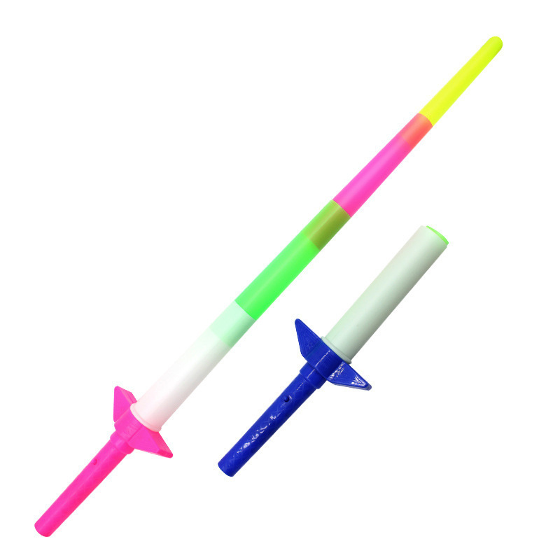 Varilla luminosa grande de cuatro secciones, barra luminosa de concierto, espada de juguete para niños, barra de arco iris retráctil, barra de luz de apoyo