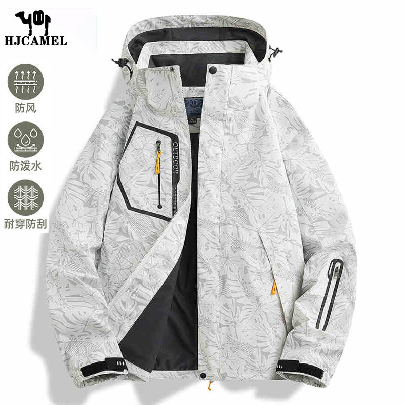 Camel Hjcamel Jacket Men's New Spring and Autumn Waterproof Windproof Early Spring Mountaineering Clothing Trendy Brand Cycling Jacket