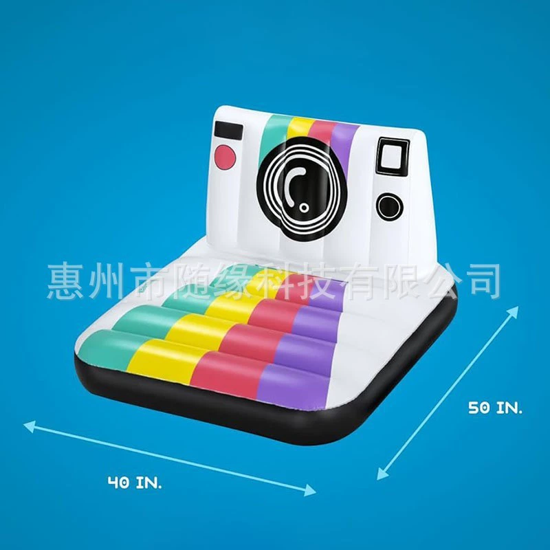 Надувной ПВХ-камера для вечеринок с музыкальной записью, радужный дизайн, для взрослых, плавающий ряд для бассейна, трансграничный заводской дизайн