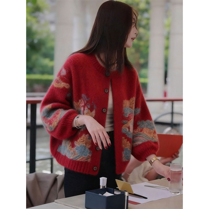 Super Stylish and Elegant Lazy Chic Knitted Cardigan Sweater for Women, 2025 New Autumn Collection, Petite and Plus Size Women's Fashion